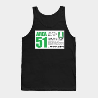 Area 51 Green Sign Tank Top